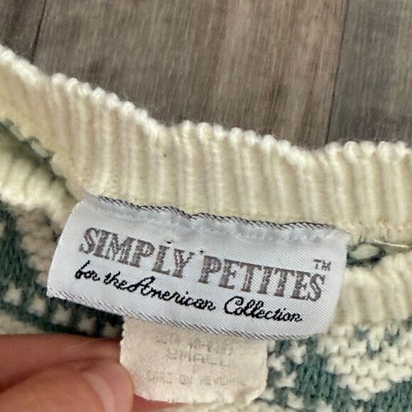 Vintage Coquette cottagecore striped knit chunky sweater - Picture 2 of 5